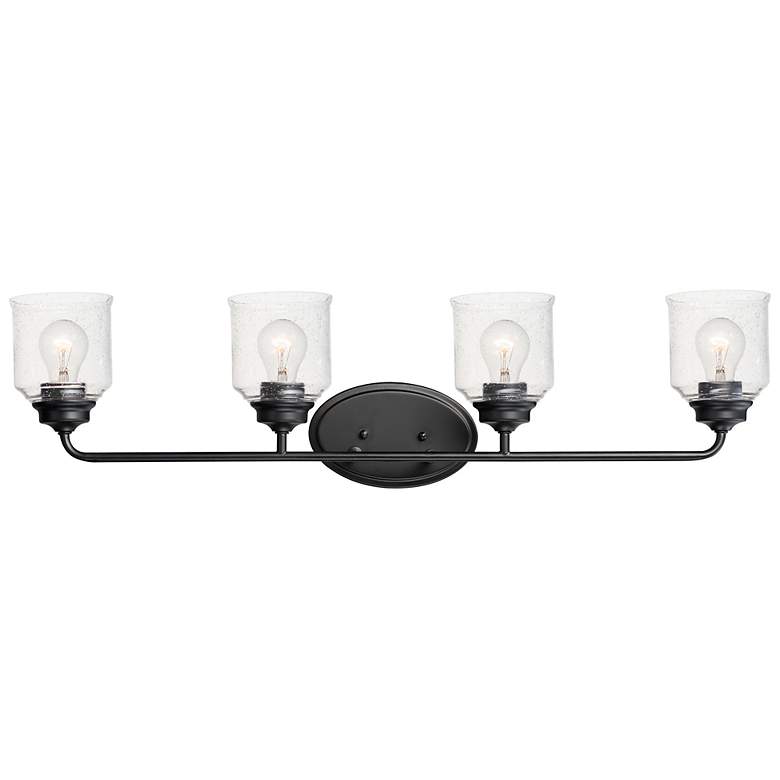 Image 2 Maxim Acadia 35" Wide Black 4-Light Bath Light