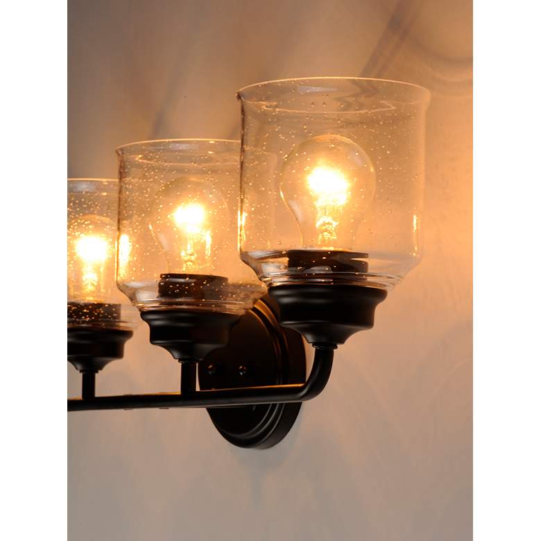 Image 4 Maxim Acadia 35" Wide Black 4-Light Bath Light more views