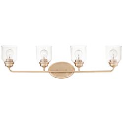 Maxim Acadia 35" Wide Heritage Brass 4-Light Bath Light
