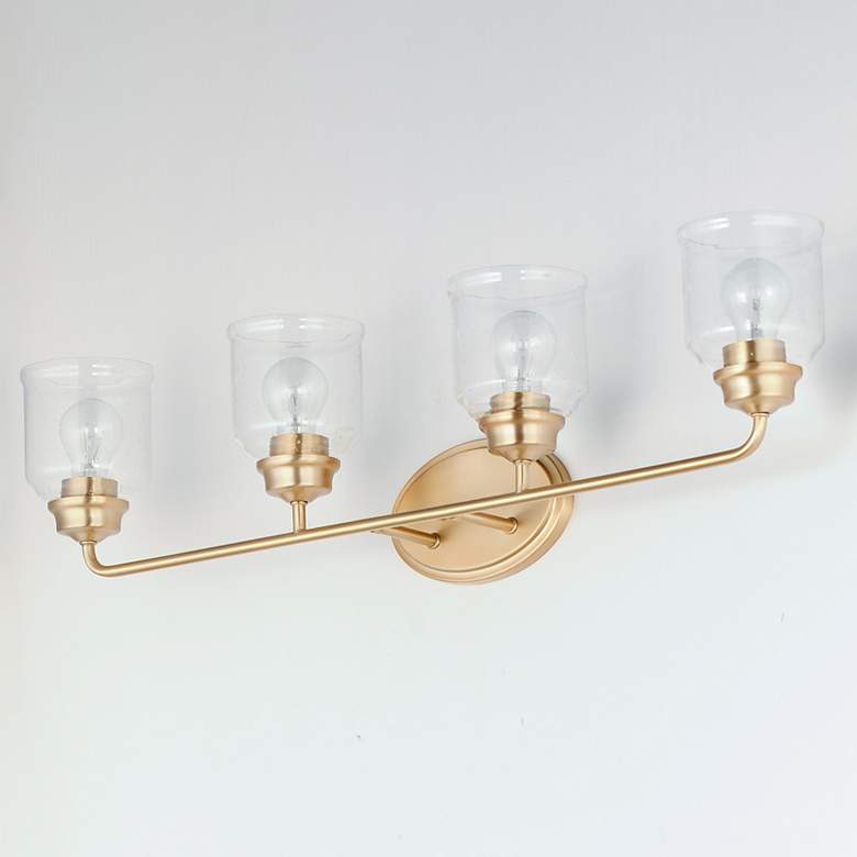 Image 3 Maxim Acadia 35" Wide Heritage Brass 4-Light Bath Light more views
