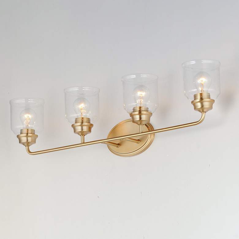 Image 4 Maxim Acadia 35" Wide Heritage Brass 4-Light Bath Light more views