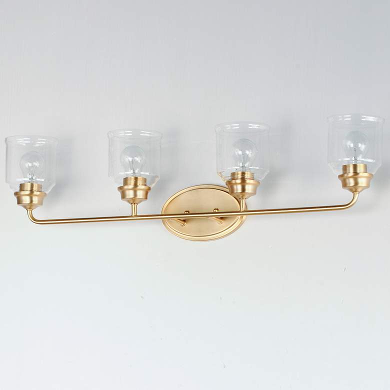 Image 5 Maxim Acadia 35" Wide Heritage Brass 4-Light Bath Light more views