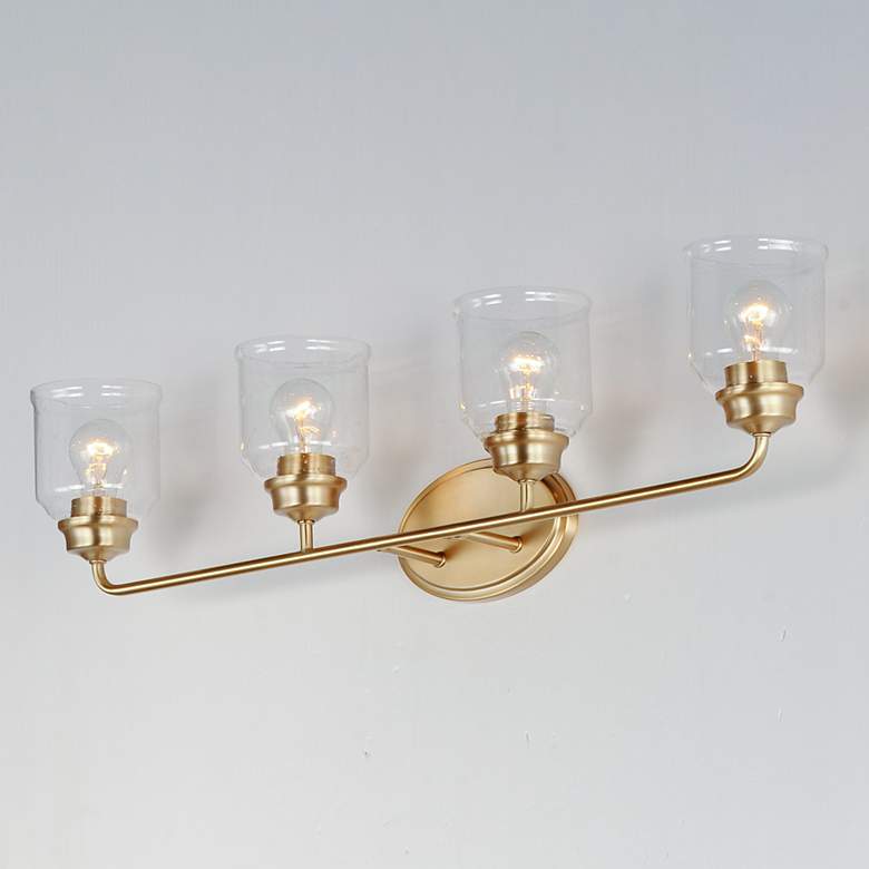 Image 6 Maxim Acadia 35" Wide Heritage Brass 4-Light Bath Light more views
