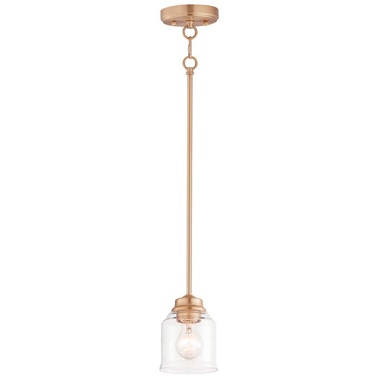 Image 1 Maxim Acadia 4.75" Wide Heritage Brass 1-Light Pendant