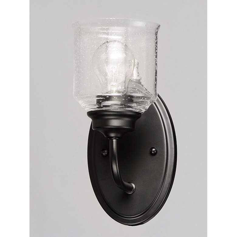 Image 3 Maxim Acadia 5"W X10 1/2" H Black Finish Traditional Wall Sconce more views