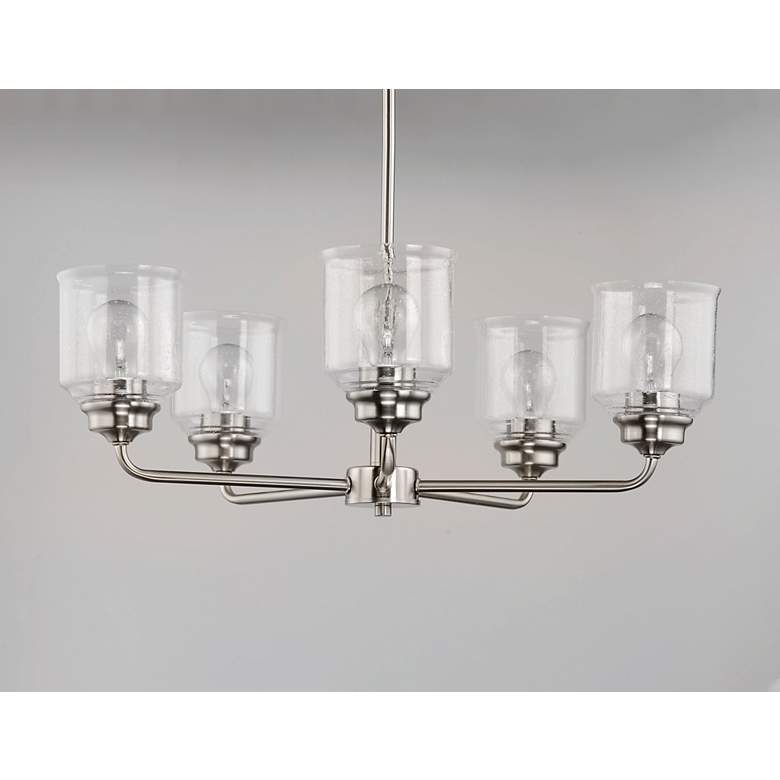 Image 4 Maxim Acadia 5-Light 26" Wide Satin Nickel Chandelier more views