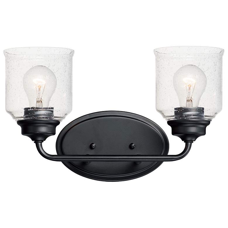 Image 2 Maxim Acadia 9" High Black 2-Light Wall Sconce