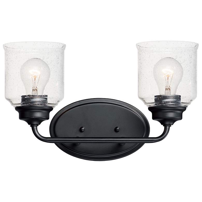 Image 1 Maxim Acadia 9 inch High Black 2-Light Wall Sconce