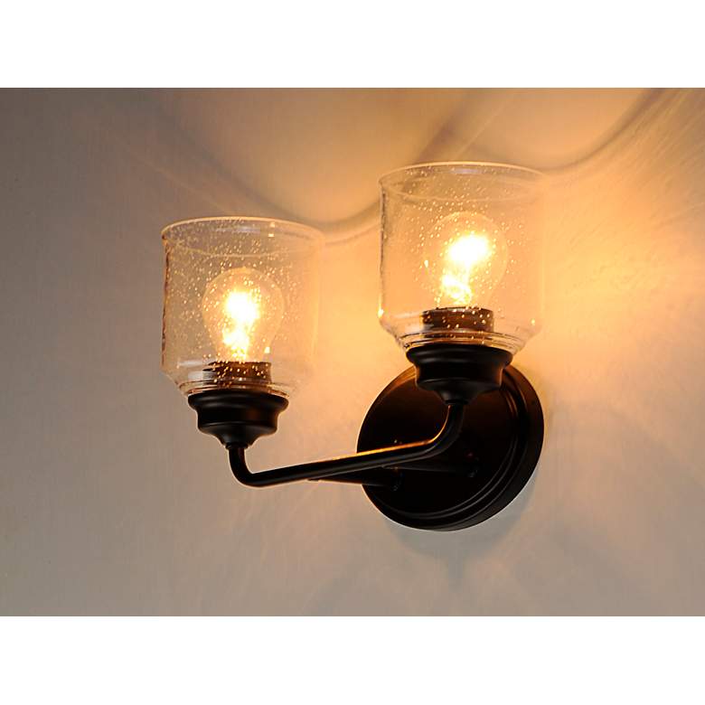 Image 2 Maxim Acadia 9 inch High Black 2-Light Wall Sconce more views