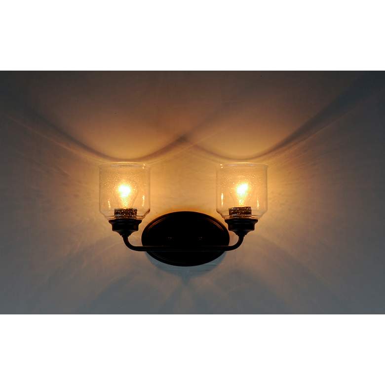 Image 4 Maxim Acadia 9" High Black 2-Light Wall Sconce more views