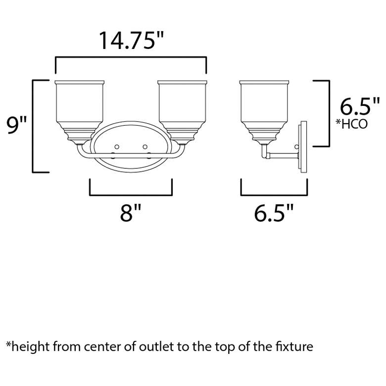 Image 5 Maxim Acadia 9" High Black 2-Light Wall Sconce more views