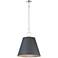 Maxim Acoustic 20"W Polished Nickel and Black Pendant Light