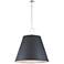 Maxim Acoustic 30"W Polished Nickel and Black Pendant Light