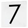 Maxim Address White Square Sans Serif Font House Number 7