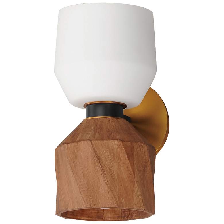 Image 1 Maxim Akimbo 12" High Dark Bronze/Antique Brass 2-Light Wall Sconce