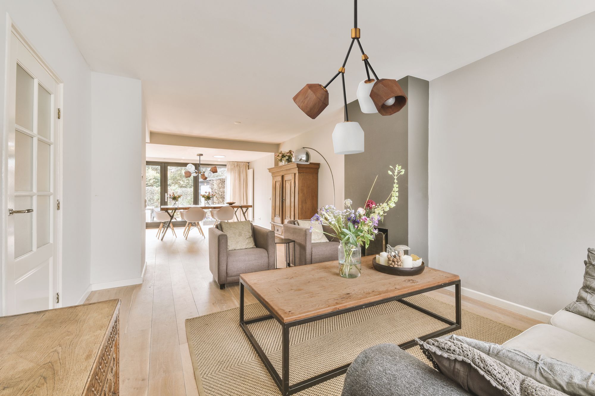 Maxim Akimbo 21 3/4" Wide Dark Bronze LED Sputnik Pendant in scene