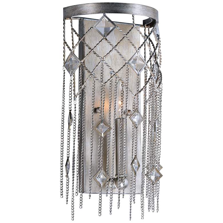 Image 1 Maxim Alessandra 15 3/4 inch High Silver Mist Wall Sconce