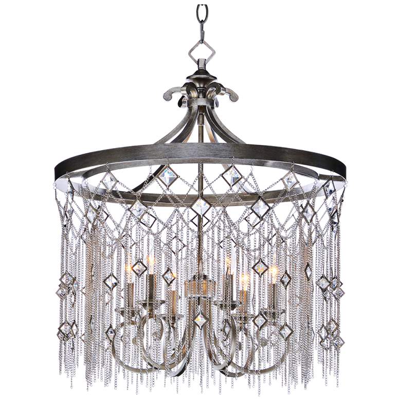 Image 1 Maxim Alessandra 24" Wide Silver Mist 6-Light Chandelier
