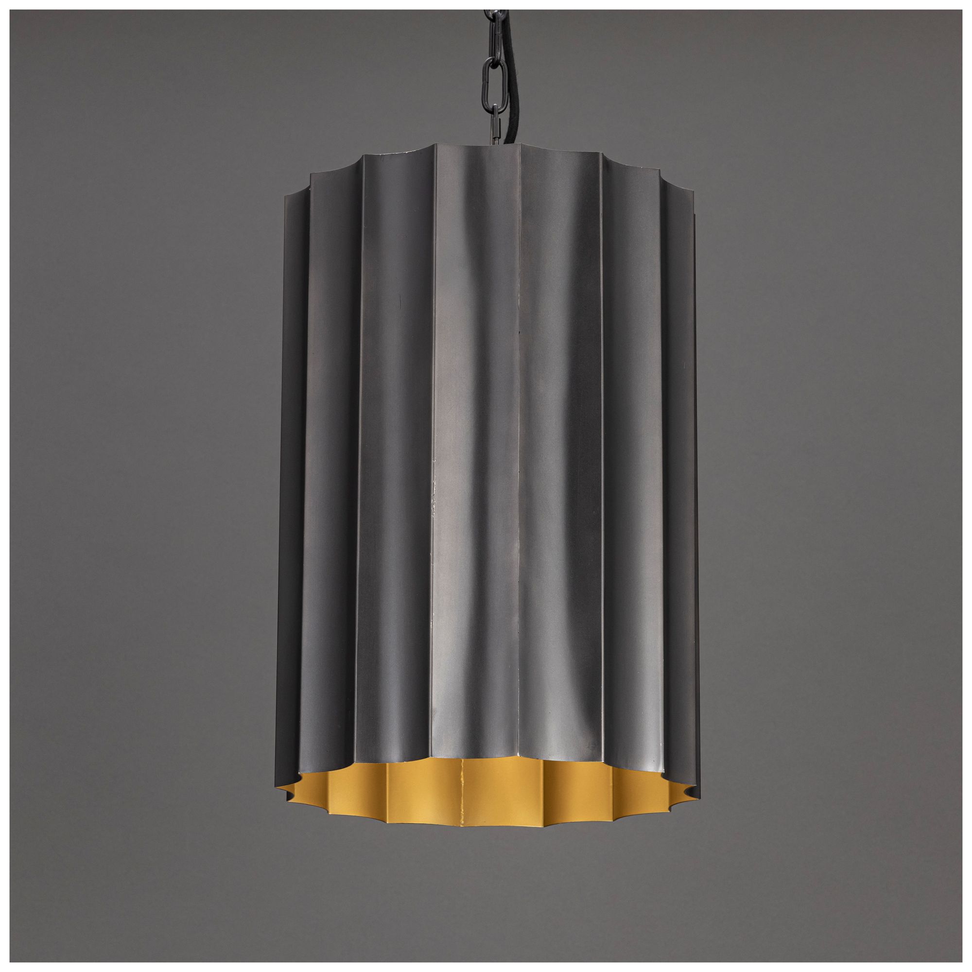 Image 4 Maxim Allegra 12" Wide Gunmetal/Gold Small 1-Light Pendant more views