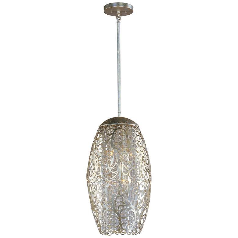 Image 2 Maxim Arabesque 13 inch Wide Golden Silver Pendant Light