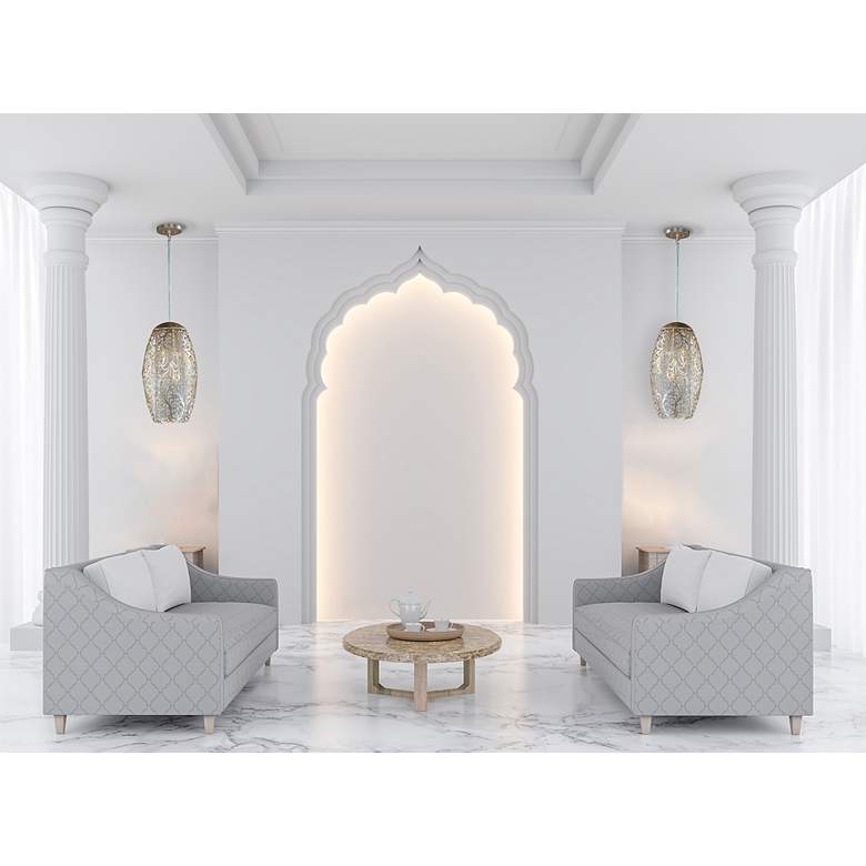 Image 3 Maxim Arabesque 13" Wide Golden Silver Pendant Light more views