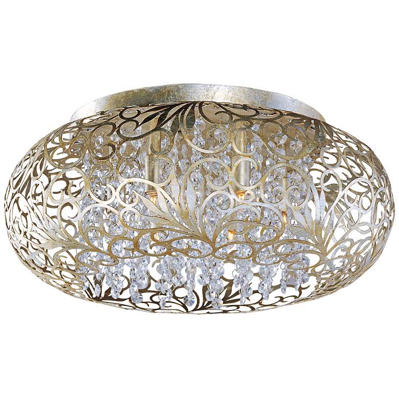 Image 2 Maxim Arabesque 18 inch Wide Golden Silver Flushmount Ceiling Light