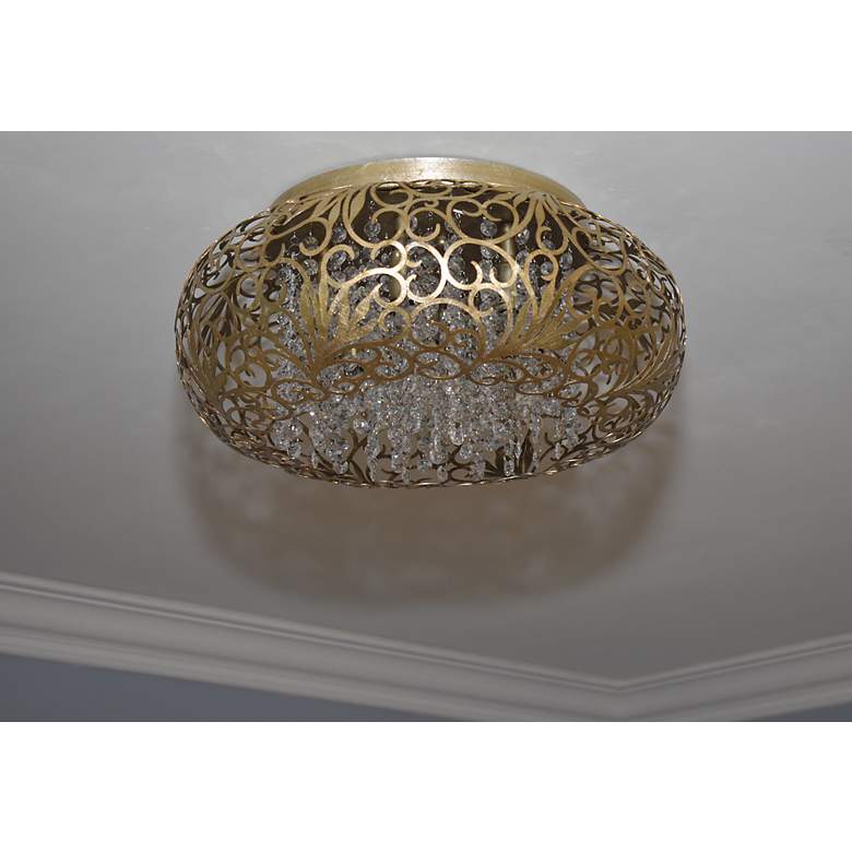 Image 3 Maxim Arabesque 18" Wide Golden Silver Flushmount Ceiling Light more views