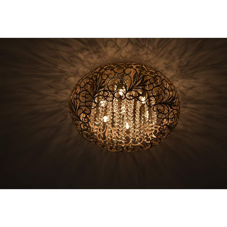 Image 4 Maxim Arabesque 18" Wide Golden Silver Flushmount Ceiling Light more views