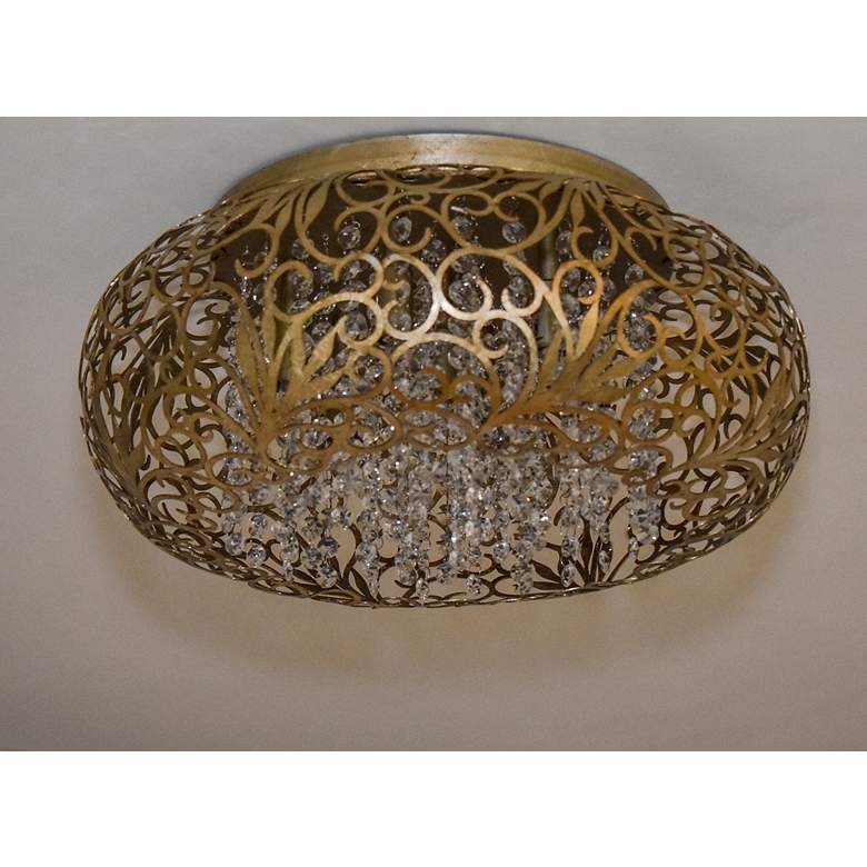 Image 5 Maxim Arabesque 18" Wide Golden Silver Flushmount Ceiling Light more views