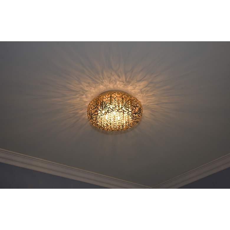 Image 7 Maxim Arabesque 18" Wide Golden Silver Flushmount Ceiling Light more views
