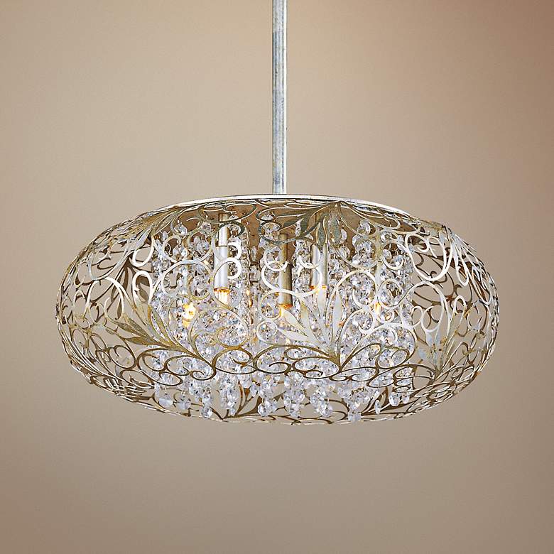 Image 2 Maxim Arabesque 18" Wide Golden Silver Pendant Light