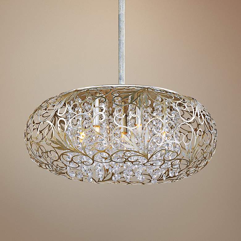 Image 2 Maxim Arabesque 18 inch Wide Golden Silver Pendant Light