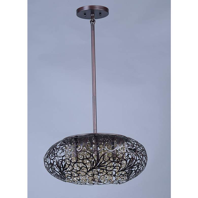 Image 4 Maxim Arabesque 18" Wide Golden Silver Pendant Light more views
