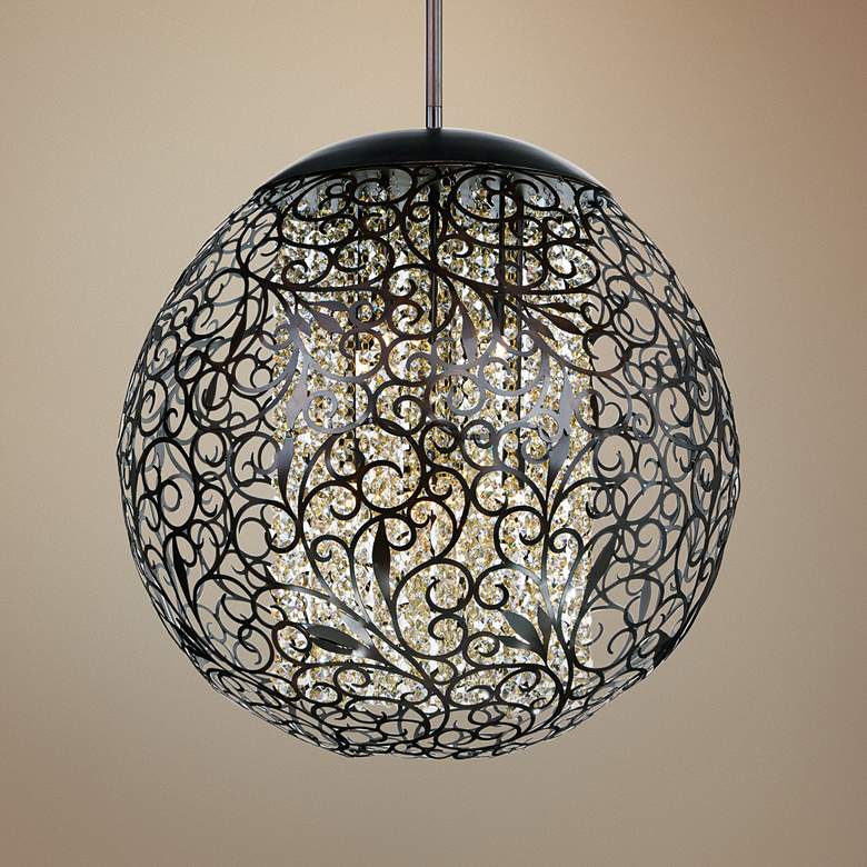 Image 1 Maxim Arabesque 23" Wide Oil Rubbed Bronze Pendant Light