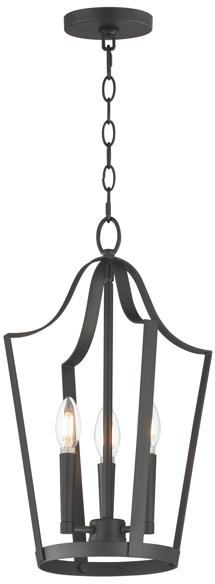 Maxim Arden 12" Wide Black 3-Light Pendant