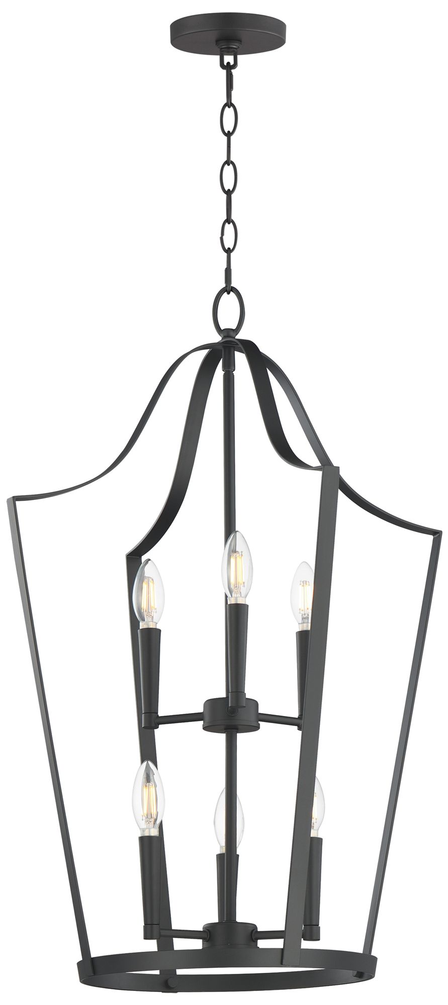 Maxim Arden 20" Wide Black 6-Light Pendant