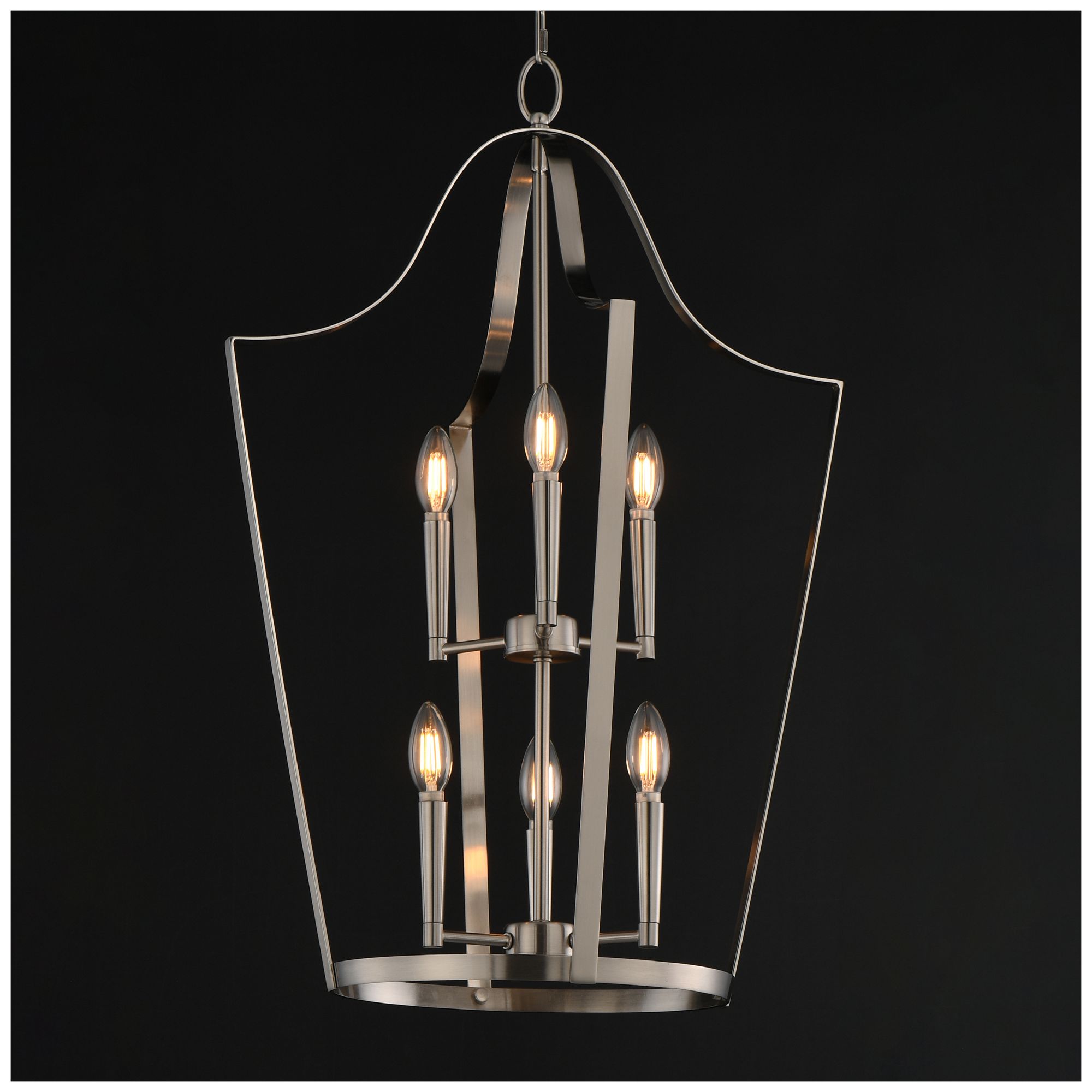 Image 4 Maxim Arden 20" Wide Satin Nickel 6-Light Pendant more views