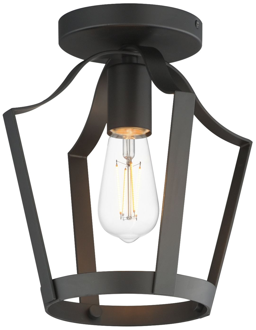 Image 2 Maxim Arden 9 1/2" Wide Black Single Pendant/Semi Flush