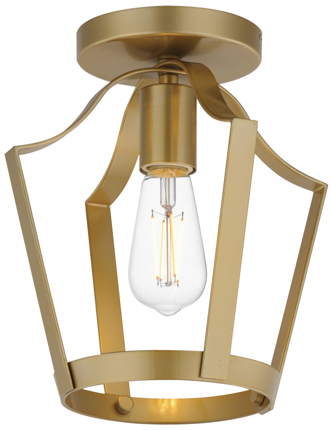 Maxim Arden 9 1/2" Wide Natural Aged Brass Single Pendant/Semi Flush