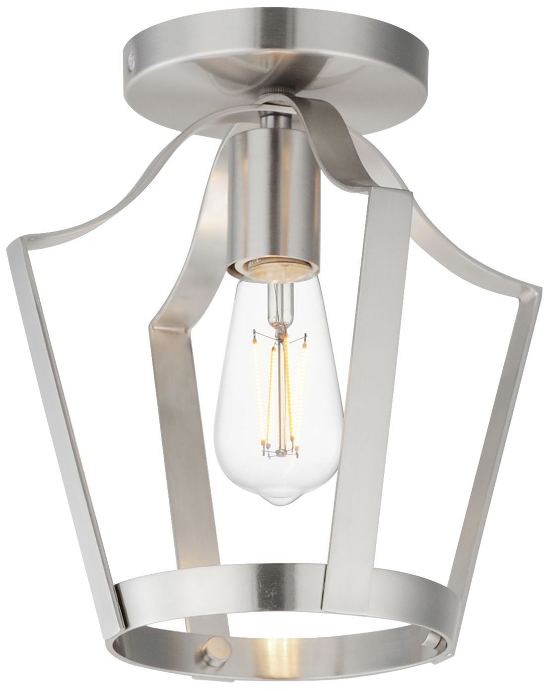 Maxim Arden 9 1/2" Wide Satin Nickel Single Pendant/Semi Flush