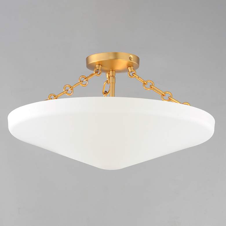Image 3 Maxim Artemis 19 3/4" Wide Natural Aged Brass Ceiling Light more views