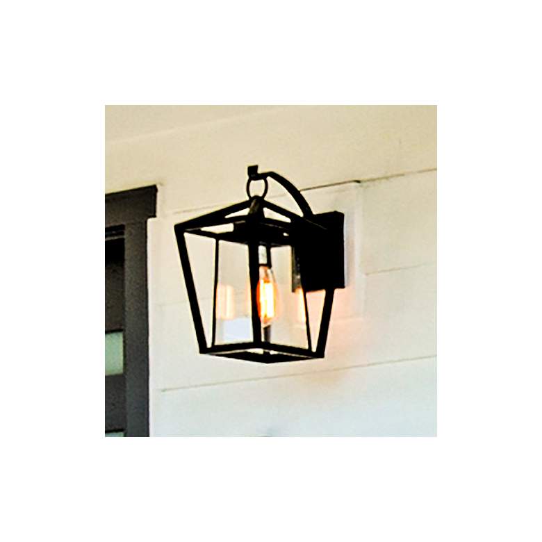 Image 1 Maxim Artisan 12 1/4" High Black Outdoor Wall Light