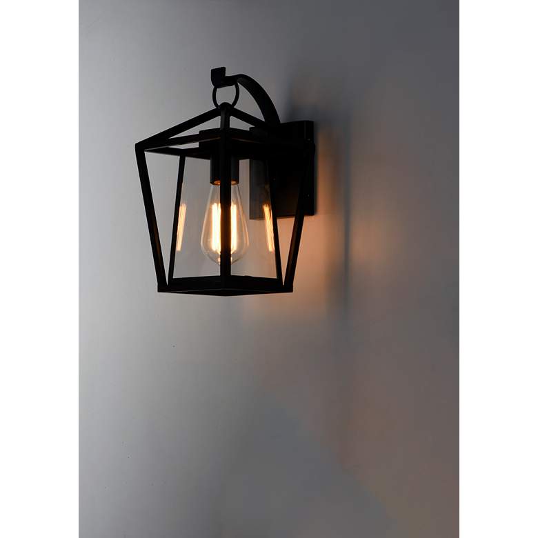 Image 2 Maxim Artisan 14" High Black Outdoor Lantern Wall Light more views