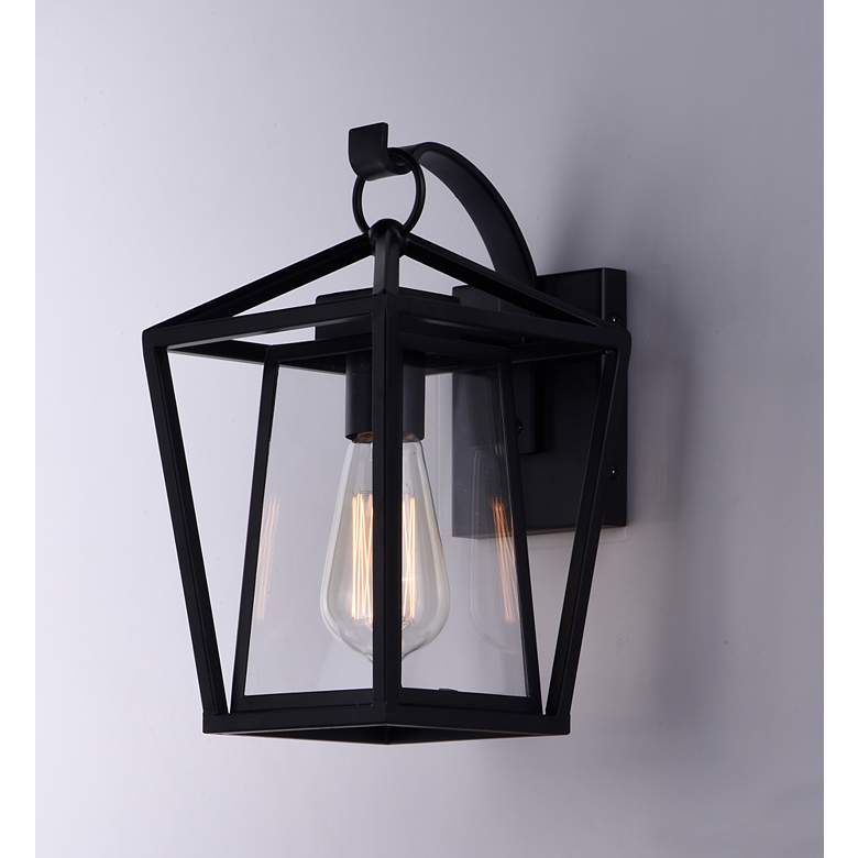 Image 3 Maxim Artisan 14" High Black Outdoor Lantern Wall Light more views