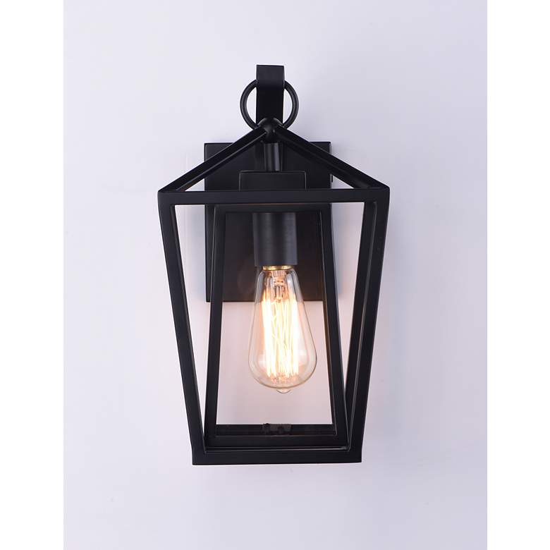 Image 4 Maxim Artisan 14" High Black Outdoor Lantern Wall Light more views