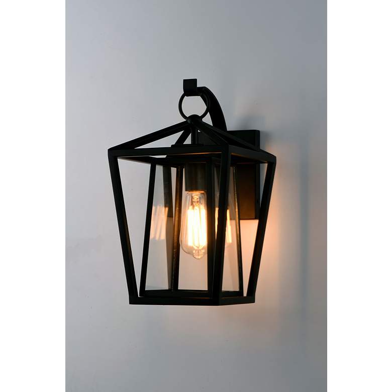 Image 5 Maxim Artisan 14" High Black Outdoor Lantern Wall Light more views