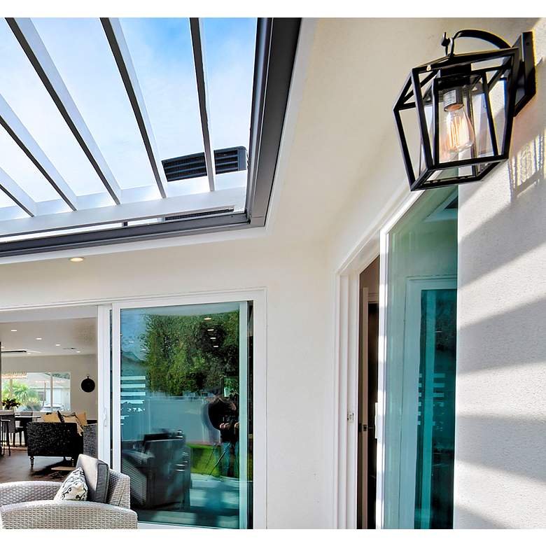 Image 6 Maxim Artisan 14" High Black Outdoor Lantern Wall Light more views