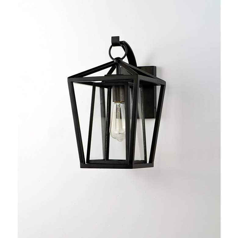 Image 3 Maxim Artisan 15 3/4" High Black Outdoor Lantern Wall Light more views