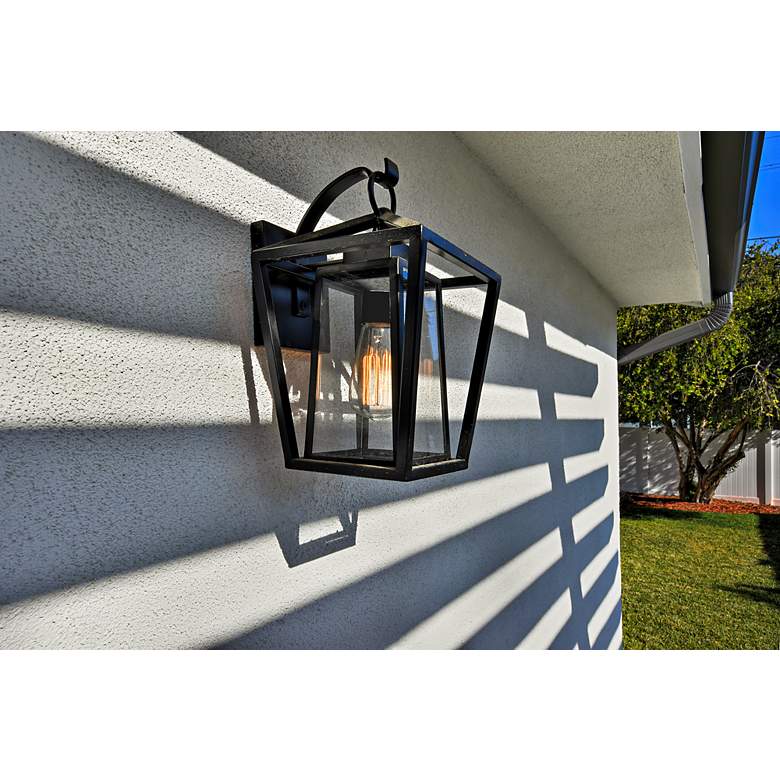 Image 5 Maxim Artisan 15 3/4" High Black Outdoor Lantern Wall Light more views