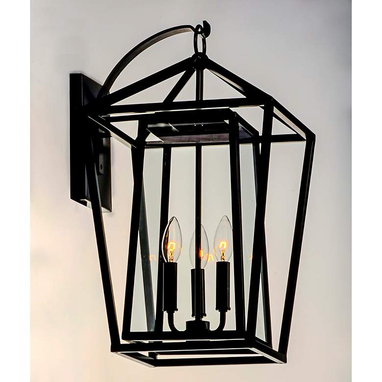 Image 1 Maxim Artisan 20 3/4" High Black 3-Light Outdoor Wall Light